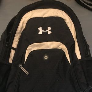 Under Amour Black Backpack with Light Pink Accents